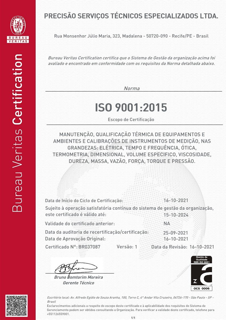 Baixar Certificado ISO9001:2015